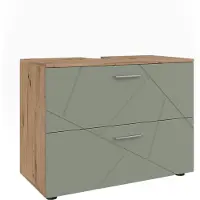 Vicco Irma Wastafelonderkast – 80 x 58.6 cm met laden Saliegroen