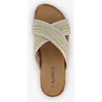 Blue Box dames slippers met strass steentjes goud maat 36