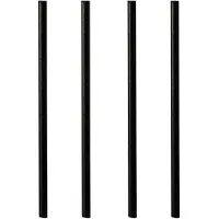 Papstar - Rietje 250mm papier zwart | Seal a 100 stuk | 12 stuks