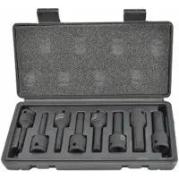AWTOOLS Spline Set - Slagmoersleutels - 1/2 inch - Staal - 8 delig