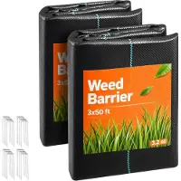 Vevor 2x Onkruidbestrijdingsdoek 0,9x15,2 m Tuinvlies 90 g/m²