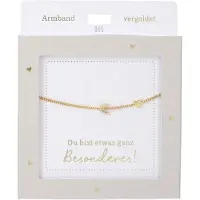 Depesche armband goud met C-hanger en hartje - vriendschapssieraad.