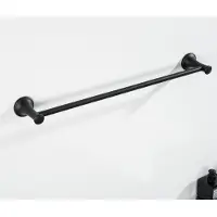 Auralum Max Handdoekhouder - Handdoekrek Badkamer - RVS - 2 Handdoeken - Wandmontage - RVS - 60CM - Zwart
