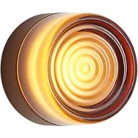 QAZQA Design wandlamp donkerbrons met amberkleurig glas IP44 - Michele