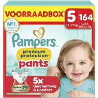 Pampers Premium Protection Pants Maat 5 - 164 Luierbroekjes - 11kg-17kg - Voorraadbox