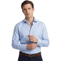 Profuomo business overhemd lichtblauw katoen