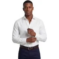 Eton katoenen overhemd wit effen katoen Classic Fit