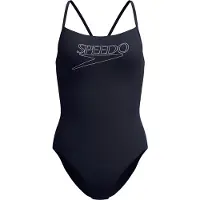Speedo - Women's Endurance+ Logo Thin Strap One Piece - Badpak 36, blauw