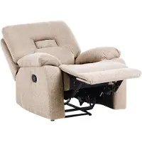 Beliani BERGEN - Fauteuil handmatig verstelbaar - Beige - Polyester