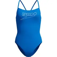 Speedo - Women's Endurance+ Logo Thin Strap One Piece - Badpak 36, blauw