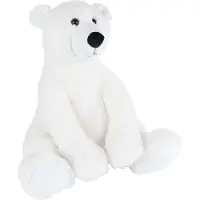 Van Manen Veenendaal Knuffel pluche ijsbeer zittend 18cm - zachte knuffel speelgoed.