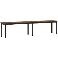 vidaXL Bank Rook Eik 200 x 35 x 45 cm Bewerkt hout