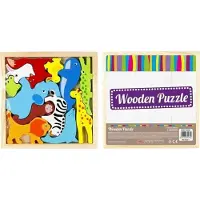 Creative Labs Houten Puzzel 12 Stukken Dieren - Educatief en Creatief