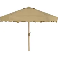 Décoris Parasol | | Ø 220 x 222 cm (Bruin, Polyester, 100% FSC-hout)