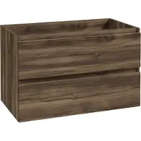 Wiesbaden Onderkast alvara 80x46 cm 2 laden 1 uitsparing donker eiken