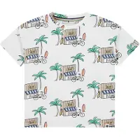 Stains & Stories T-shirt wit Jongens Katoen Ronde hals All over print - maat 92