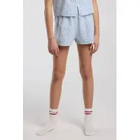 America Today pyjamashort blauw/wit Meisjes Katoen Streep - maat 134/140
