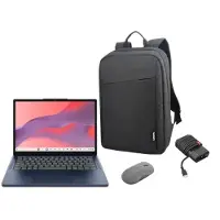 Lenovo Chromebook 14M8911 MTK540 8G 128G + 15.6 laptop rugzak B210 zwart + 65 W compacte netvoedingsadapter USB Type-C + 350 stille Bluetooth-muis Luna Grey MediaTek Kompanio 540-processor 2,00 GHz ,