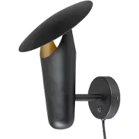 Eth Moderne wandlamp The Britt zwart met goud