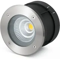 Faro Suria-12 - ronde grondspot voor buiten - Ø 180 mm, Ø 165 mm inbouwmaat - 12W LED incl. - IP67 - satijn inox - 24 graden