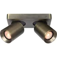 Artdelight Plafondlamp Megano 2-lichts antiek brons