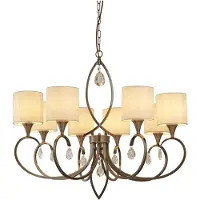 Searchlight Klassieke hanglamp Alberto 8-lichts antiek brons