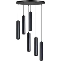 Expo ETH Miller Hanglamp rond 6x E27 Zwart