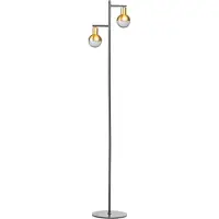 Expo ETH Drop vloerlamp 2xGU10 zwart/mat messing