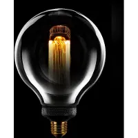 Expo ETH Globe 125mm kooldraad LED 5w E27 240v 1800k 3 stappen dimbaar half smoke / half helder