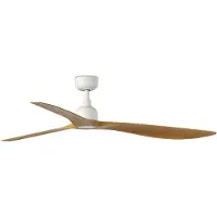 Faro Plafondventilator Outwood, bruin, DC, stil, Ø 150 cm, IP44 Outwood, hout licht, Woon-/ Eetkamer, Kunststof, Landelijk