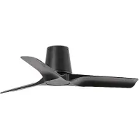 Faro Plafondventilator Hey S, zwart, DC-motor, stil, Ø 90 cm S, zwart, Woon-/ Eetkamer, Kunststof, Modern