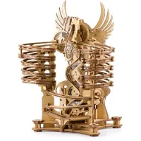 IDventure Marble Run Dragon - Secret box - - Idventure Bouwpakket Knikkerbaan - Hout - 260 Onderdelen en 15 Metalen Knikkers - Geschikt vanaf 14 Jaar -