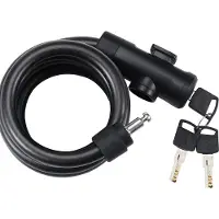 Bbb Cycling KeyGuard Cable - Fietsslot met 3 Sleutels - Lengte: 180CM - Dikte: 12MM - Kabelslot voor Stadsfiets, RaceFiets & Mountainbike - BBL-111B
