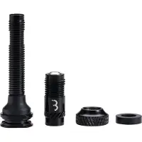 Bbb Cycling CoreCap AL Valve - Tubeless Ventielset - 300% Meer Luchtstroom - Universele Pomp-compatibiliteit - Aluminium - 60mm - 2 stuks - Zwart - BTI-166