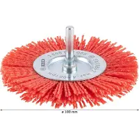 Bosch - Schijfborstel 100 mm, 1 mm, 4500 U/ min, 8 mm