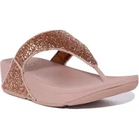 FitFlop Lulu Glitter Toe-Thongs PolyurethanGlitter ROZE 41