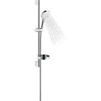 Hansgrohe crometta vario doucheset 65 cm - 2 straalsoorten - met zeepschaal - wit/ chroom - diameter handdouche 100 mm