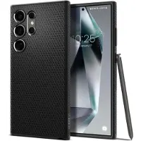 Spigen Liquid Air Hoesje Geschikt voor Samsung Galaxy S24 Ultra - Back Cover Flexibel TPU Zwart