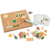 Trixie Houten hamertje tik spel - Boerderij - Vanaf 3 jaar - Met kaartjes om na te maken
