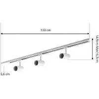PRIOS 1-fase railsysteem Jorell, wit, 3-fasen, GU10 Jorell , dimbaar, wit / opaal, Woon-/ Eetkamer, Aluminium, Modern, 1-fase railverlichting