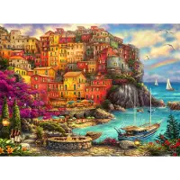 Grafika puzzel Chuck Pinson - legpuzzel Cinque Terre - 2000 stukjes.