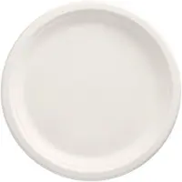 Papstar 10x 50 Borden van suikerriet pure 1-vaks Ø 26 cm · 2 cm wit