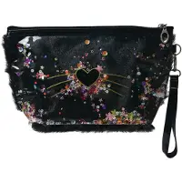 Juleeze Toilettas Dames Hart 23x13 cm Zwart Polyurethaan