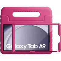 HappyCase Candy+ Kinder Hoes Geschikt voor Samsung Galaxy Tab A11 / Tab A9 | Tablethoes met Ingebouwde Screenprotector | Kindvriendelijk | Beschermhoes | Handvat en Standaard | Kinderhoes | Roze