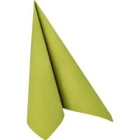 Papstar Servetten Royal Collection, 5 x 50 stuks, 1/4 vouw, stoflook, 400 x 400 mm, papier, olijfgroen