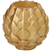 Starpak 6x Bolkaarsen Ø 10 cm goud Pine Cone
