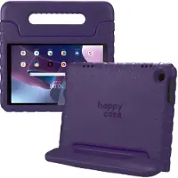 HappyCase Kinder Tablethoes Geschikt voor Lenovo Tab M10 Gen 3 (10.1) | Kindvriendelijke Hoes | Beschemhoes | Kinderhoes | met Handvat en Standaard | Paars