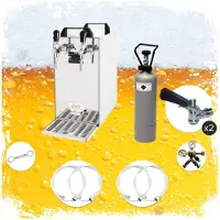 Ich-zapfe Complete set - Biertap - Kontakt 40 2-kraans droogkoeler, 50 liter/u - Biertap, Beertender, Thuistap, Bierkoeler, Type M, Type D