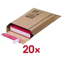 Colompac verzendzak van golfkarton, geoptimaliseerd voor DHL, B 250 x D 350 x H 80 mm, 20 stuks