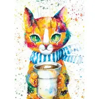 Magnolia legpuzzel Colorful Cat 1000 stukjes multicolor puzzel.